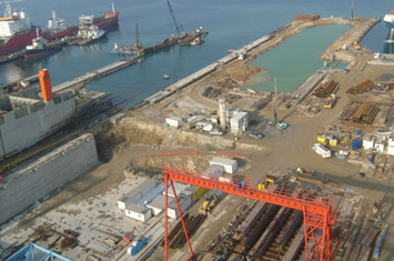 Projet de construction de la cale sèche (piscine de la fontaine) et du port